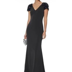 Badgley Mischka size 10 gray evening gown